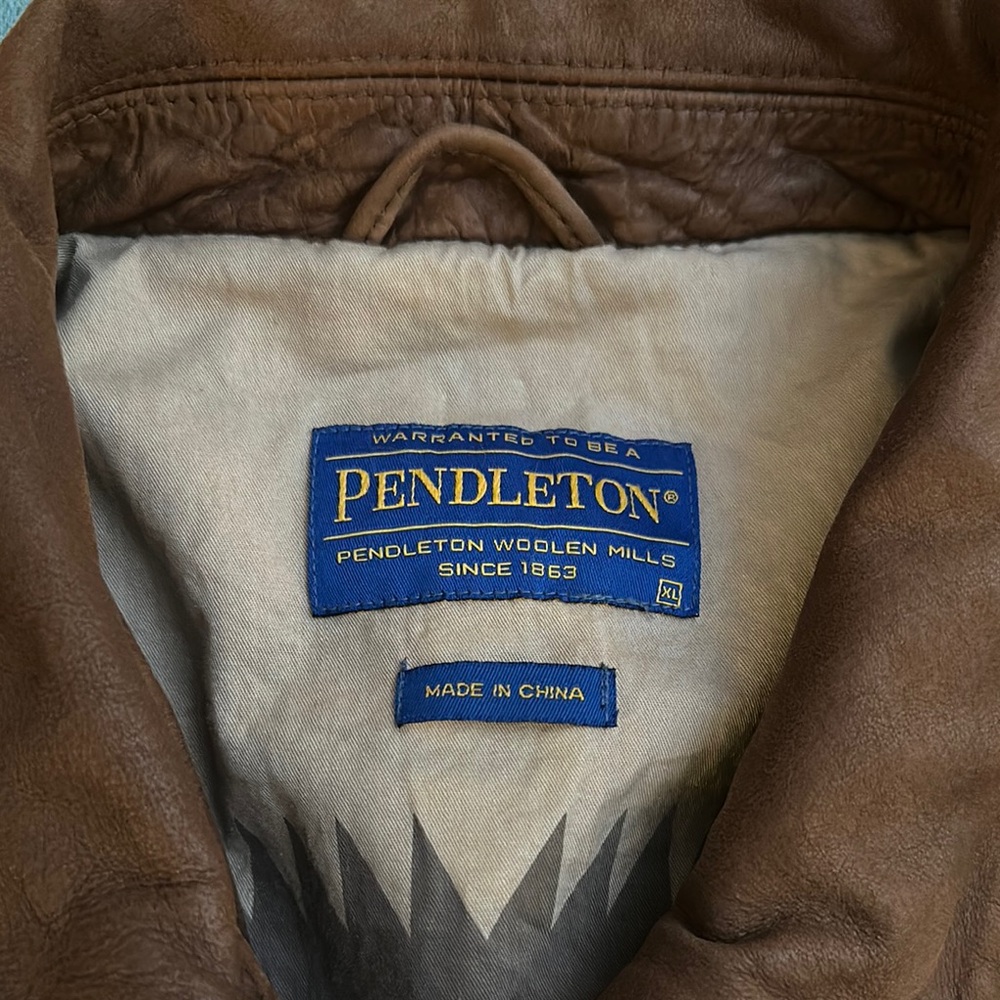 Pendleton Brown Leather Jacket - image 2
